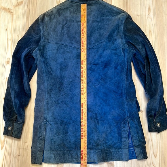 American Vintage Blue & Suede Leather Reversible Jacket - Picture 8 of 16